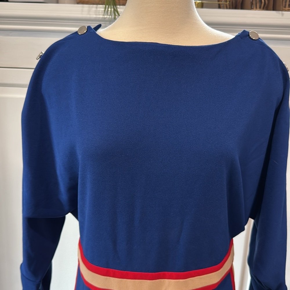New York & Company Blue Jumpsuit Size L - Picture 2 of 7